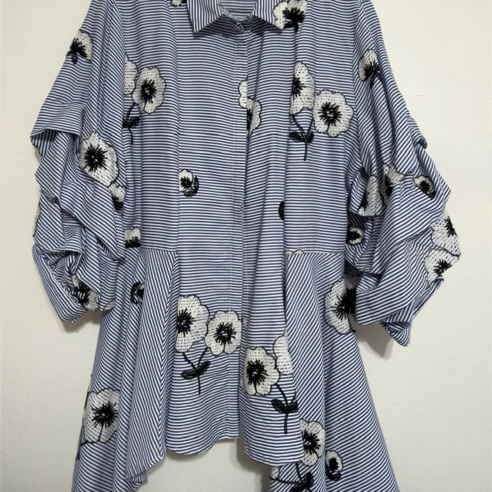 Striped Floral Women's Top